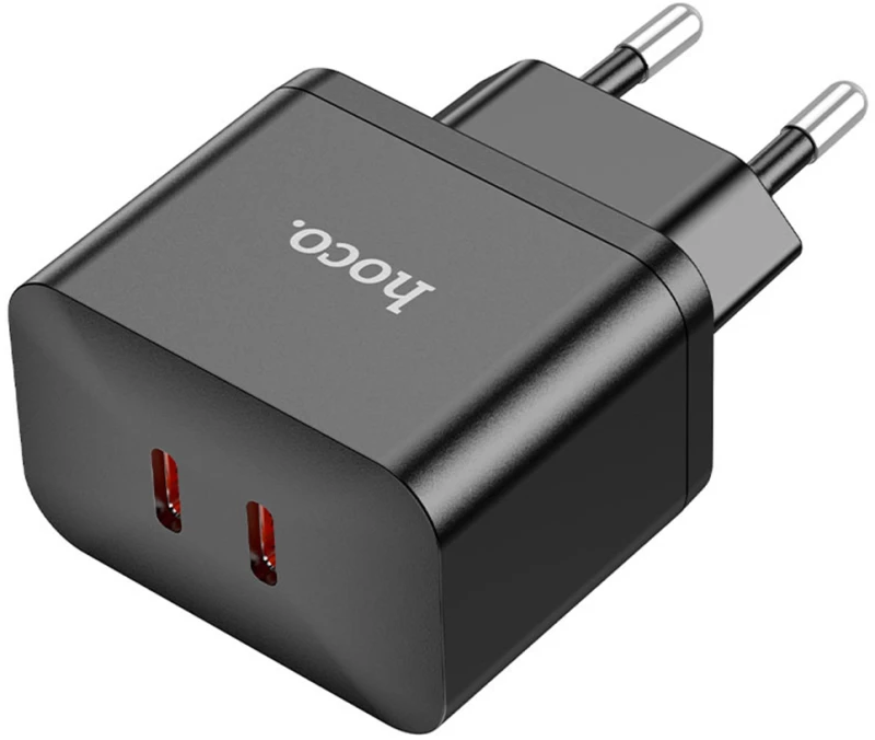 Hoco - Wall Charger Triumph (N29) - Dual Port Type-C, 35W - Black