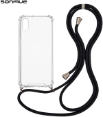 Θήκη Σιλικόνης με Κορδόνι Sonique Armor Clear Apple iPhone X / iPhone XS Μαύρο - Sonique - Μαύρο - iPhone X, iPhone XS