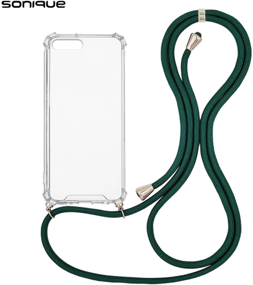 Θήκη Σιλικόνης με Κορδόνι Sonique Armor Clear Apple iPhone 7 Plus / iPhone 8 Plus Πράσινο Σκούρο - Sonique - Πράσινο Σκούρο - iphone 7 Plus, iphone 8 Plus
