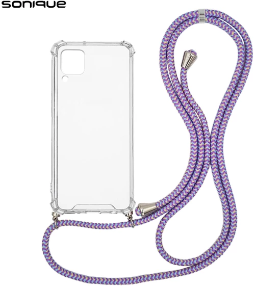 Θήκη Σιλικόνης με Κορδόνι Sonique Armor Clear Huawei P40 Lite Rainbow Λιλά - Sonique - Rainbow Λιλά - P40 Lite