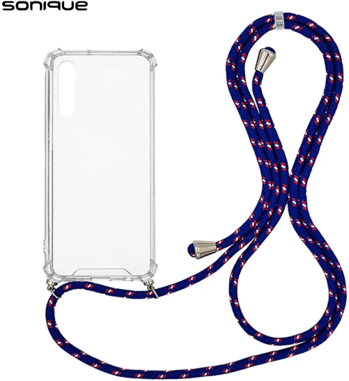 Θήκη Σιλικόνης με Κορδόνι Sonique Armor Clear Huawei P20 Pro Rainbow Μπλε - Sonique - Rainbow Μπλε - P20 Pro