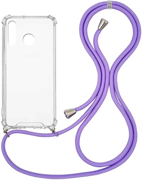 Θήκη Σιλικόνης με Κορδόνι Sonique Armor Clear Huawei P30 Lite Λιλά - Sonique - Λιλά - P30 Lite