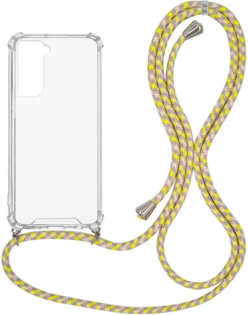 Θήκη Σιλικόνης με Κορδόνι Sonique Armor Clear Samsung Galaxy S22 Rainbow Κίτρινο - Sonique - Rainbow Κίτρινο - Galaxy S22