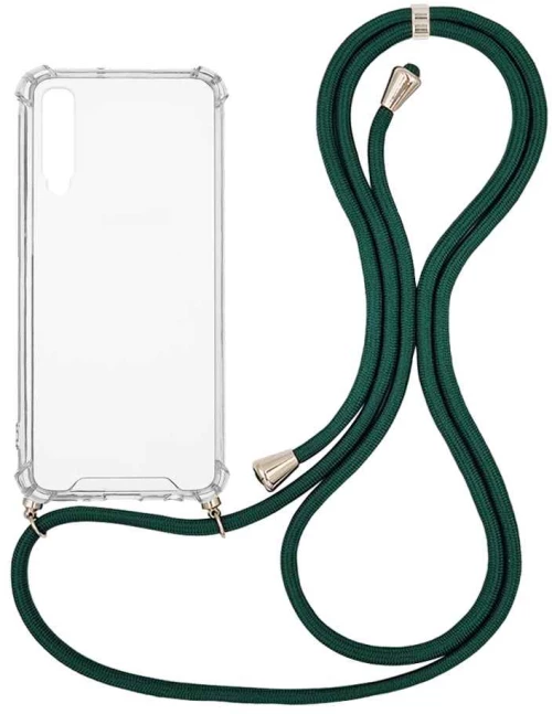 Θήκη Σιλικόνης με Κορδόνι Sonique Armor Clear Samsung Galaxy A70/A70s Πράσινο Σκούρο - Sonique - Πράσινο Σκούρο - Galaxy A70/A70s