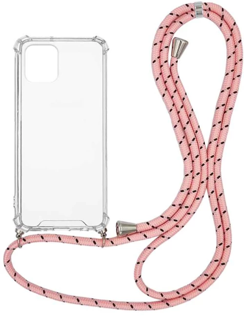 Θήκη Σιλικόνης με Κορδόνι Sonique Armor Clear Samsung Galaxy A03 4G Rainbow Ροζ - Sonique - Rainbow Ροζ - Galaxy A03 4G