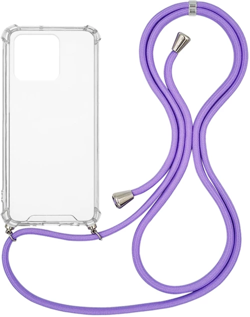 Θήκη Σιλικόνης με Κορδόνι Sonique Armor Clear Xiaomi Redmi 10C Λιλά - Sonique - Λιλά - Redmi 10C