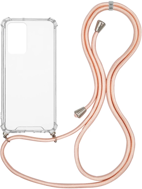 Θήκη Σιλικόνης με Κορδόνι Sonique Armor Clear Xiaomi Redmi Note 11 4G / Redmi Note 11S Ροζ Σατινέ - Sonique - Ροζ Σατινέ - Redmi Note 11 4G, Redmi note 11S