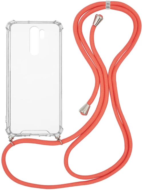 Θήκη Σιλικόνης με Κορδόνι Sonique Armor Clear Xiaomi Redmi Note 8 Pro Κοραλλί - Sonique - Κοραλλί - Redmi Note 8 Pro