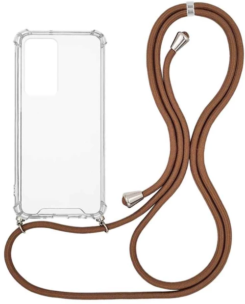 Θήκη Σιλικόνης με Κορδόνι Sonique Armor Clear Xiaomi Xiaomi 12 Pro 5G Καφέ - Sonique - Καφέ - Xiaomi 12 Pro 5G