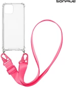 Θήκη Σιλικόνης με Strap Sonique Armor Clear Apple iPhone 14 Φουξ - Sonique - Φουξ - iPhone 14