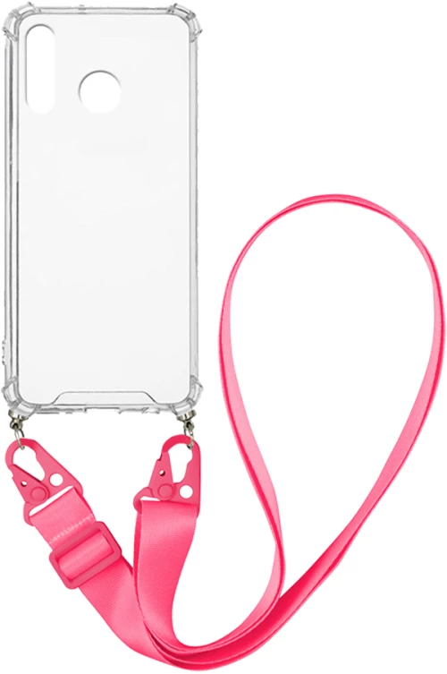 Θήκη Σιλικόνης με Strap Sonique Armor Clear Huawei P30 Lite Φουξ - Sonique - Φουξ - P30 Lite