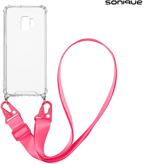 Θήκη Σιλικόνης με Strap Sonique Armor Clear Samsung Galaxy S9 Φουξ - Sonique - Φουξ - Galaxy S9