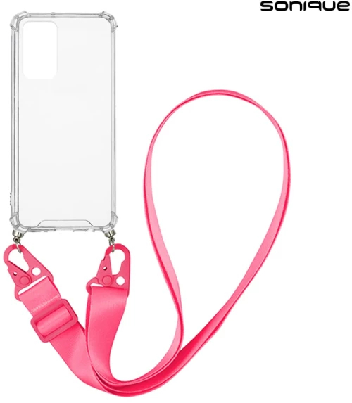 Θήκη Σιλικόνης με Strap Sonique Armor Clear Samsung Galaxy A52 4G / Galaxy A52 5G / Galaxy A52s 5G Φουξ - Sonique - Φουξ - Galaxy A52 4G, Galaxy A52 5G, Galaxy A52s 5G