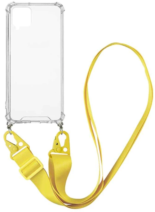 Θήκη Σιλικόνης με Strap Sonique Armor Clear Samsung Galaxy A12/M12 Κίτρινο - Sonique - Κίτρινο - Galaxy A12/M12