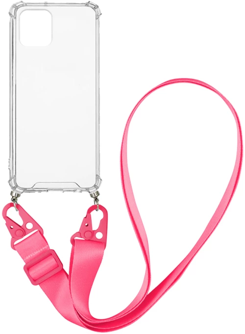 Θήκη Σιλικόνης με Strap Sonique Armor Clear Samsung Galaxy A03 4G Φουξ - Sonique - Φουξ - Galaxy A03 4G