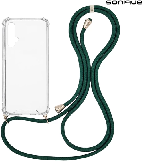 Θήκη Σιλικόνης με Κορδόνι Sonique Armor Clear Honor 20/ Nova 5T Πράσινο Σκούρο - Sonique - Πράσινο Σκούρο - Honor 20/ Nova 5T