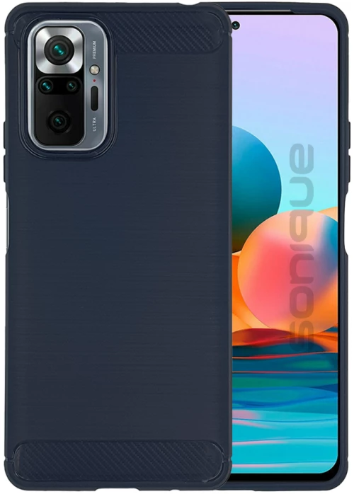 Θήκη Σιλικόνης Sonique Carbon Brushed Xiaomi Redmi Note 10 Pro Μπλε - Sonique - Μπλέ - Redmi Note 10 Pro
