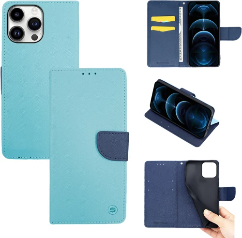 Θήκη Βιβλίο Sonique Trend Book Apple iPhone 14 Pro Max Σιέλ / Σκούρο Μπλε - Sonique - Σιέλ / Σκούρο Μπλε - iPhone 14 Pro Max