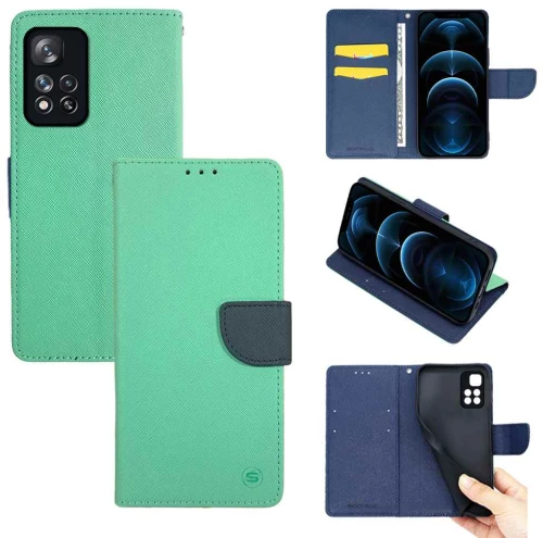 Θήκη Βιβλίο Sonique Trend Book Xiaomi Redmi Note 11 Pro Plus 5G Βεραμάν / Σκούρο Μπλε - Sonique - Βεραμάν / Σκούρο Μπλε - Redmi Note 11 Pro Plus 5G