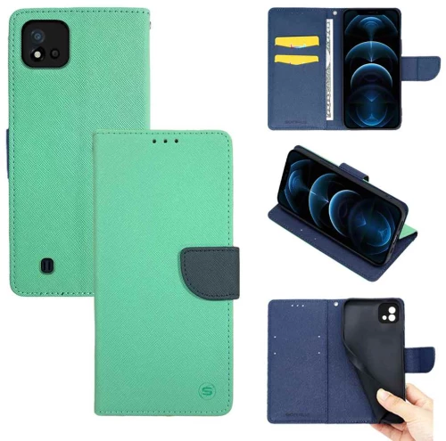 Θήκη Βιβλίο Sonique Trend Book Realme C11 2021 Βεραμάν / Σκούρο Μπλε - Sonique - Βεραμάν / Σκούρο Μπλε - Realme C11 2021