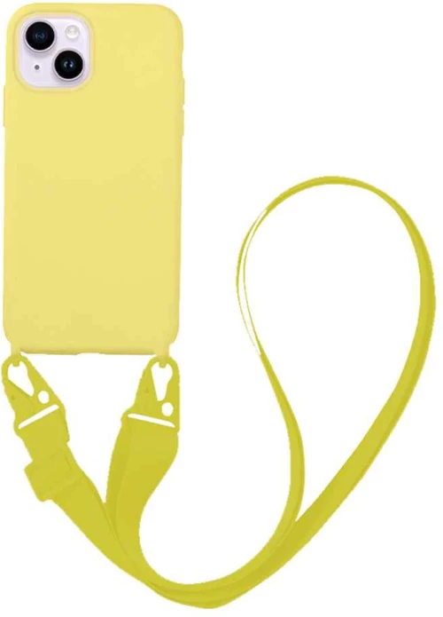 Θήκη CarryHang Liquid Silicone Strap Apple iPhone 14 Κίτρινο - My Colors - Κίτρινο - iPhone 14