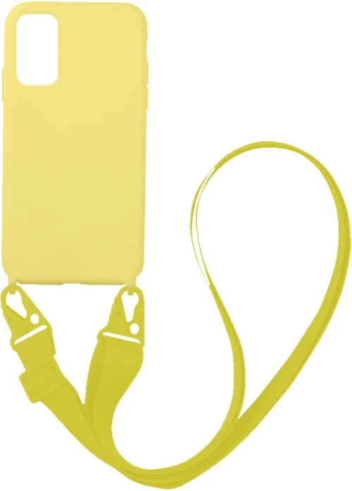 Θήκη CarryHang Liquid Silicone Strap Samsung Galaxy A03s Κίτρινο - My Colors - Κίτρινο - Galaxy A03s