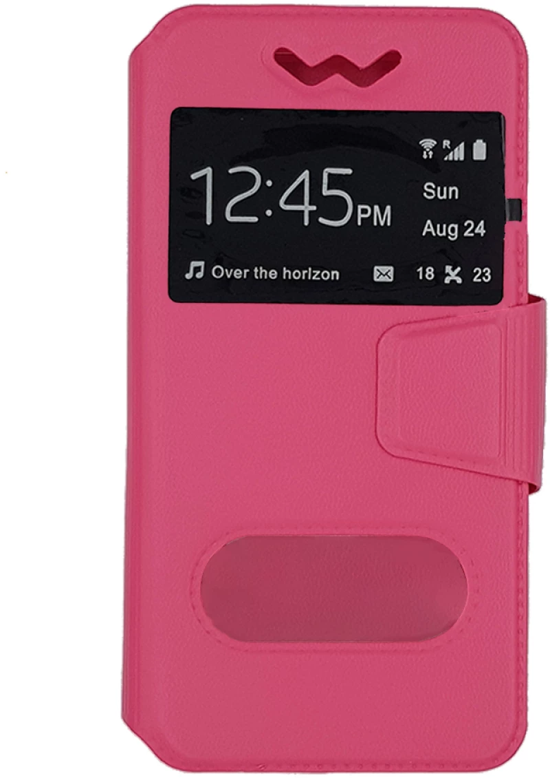 Θήκη Universal S-View Book 3,3"-3,8" Φουξ - OEM - Φουξ - 3,3"-3,8"