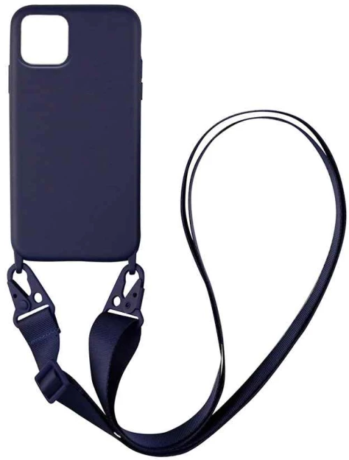 Θήκη CarryHang Liquid Silicone Strap Apple iPhone 12 Pro Max Μπλε Σκούρο - My Colors - Μπλε Σκούρο - iPhone 12 Pro Max