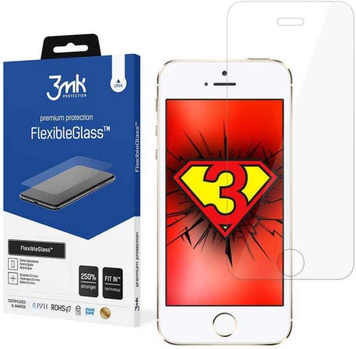 3MK Flexible Tempered Glass 7H Apple iPhone 5/ 5s/SE/ C - 3MK - iPhone 5/ 5s/SE/ C