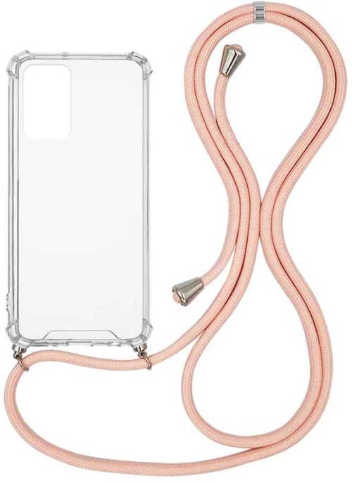 Θήκη Σιλικόνης με Κορδόνι Sonique Armor Clear Xiaomi Redmi Note 10 Pro Ροζ - Sonique - Ροζ - Redmi Note 10 Pro