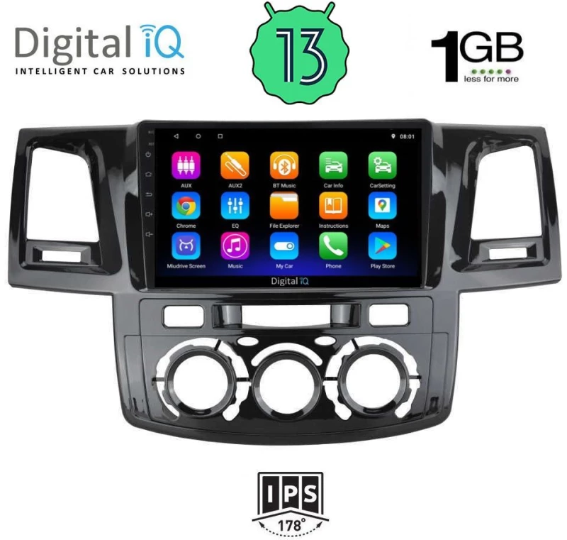 DIGITAL IQ RSA 1720_GPS (9inc) MULTIMEDIA TABLET OEM TOYOTA HILUX mod. 2005-2016