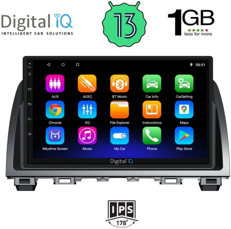DIGITAL IQ RSA 1378_GPS (9inc) MULTIMEDIA TABLET OEM MAZDA 6 mod. 2012-2017