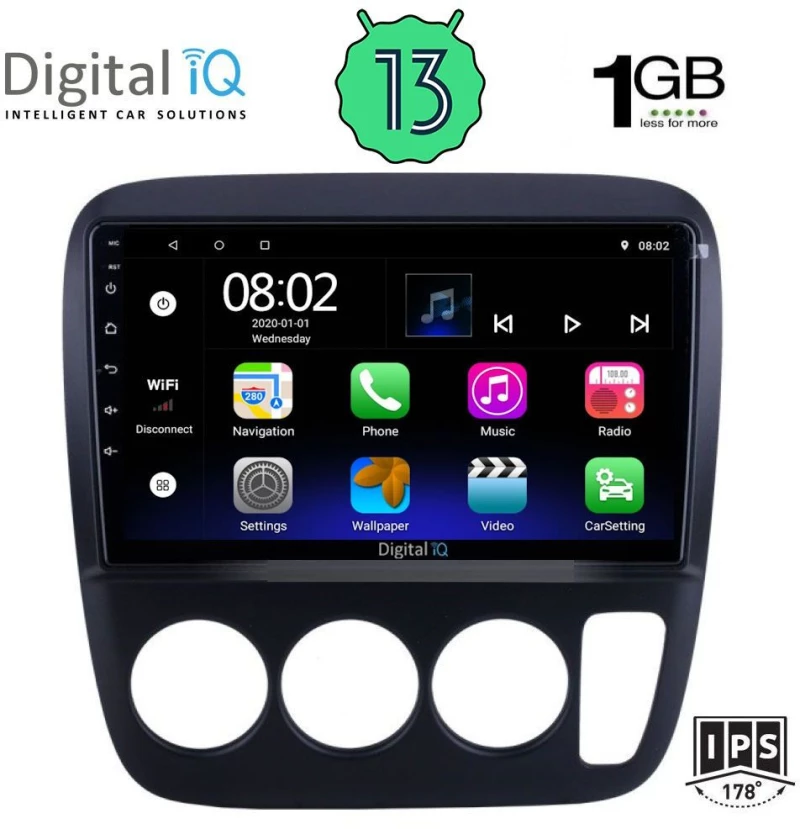 DIGITAL IQ RSA 1196_GPS A/C (9inc) MULTIMEDIA TABLET OEM HONDA CRV mod. 1996-2006