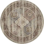 ΧΑΛΙ IMPERIAL 1801/V CREAM- Klonaras Home Fashion 160cm - Στρογγυλό