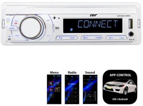 Ράδιο USB, Bluetooth, A2DP, AUX – 4-MP100BTi MARINE