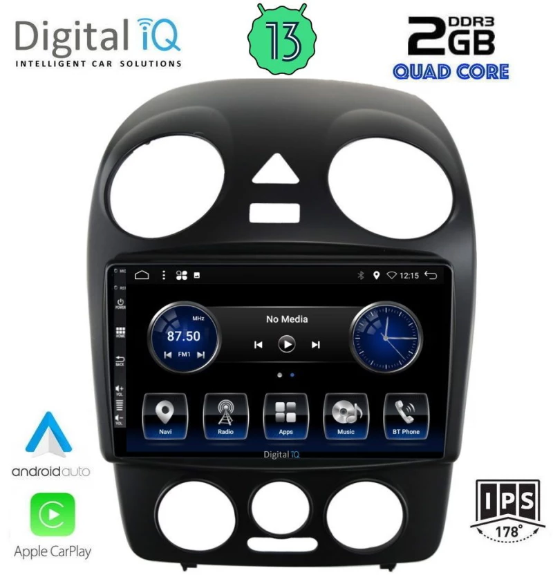 DIGITAL IQ BXH 3742_CPA (9inc) Οθόνη αυτοκινήτου OEM VW Beetle 2004-2011