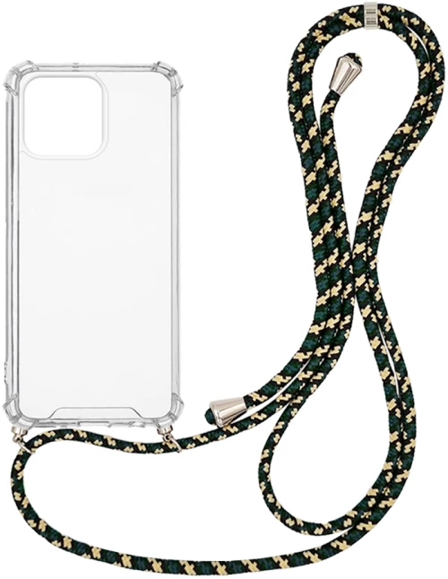 Θήκη Σιλικόνης με Κορδόνι Sonique Armor Clear Apple iPhone 13 Pro Rainbow Πράσινο - Sonique - Rainbow Πράσινο - iPhone 13 Pro