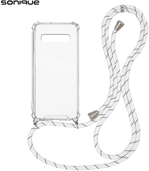 Θήκη Σιλικόνης με Κορδόνι Sonique Armor Clear Samsung Galaxy S10 Plus Rainbow Λευκό - Sonique - Rainbow Λευκό - Galaxy S10 Plus