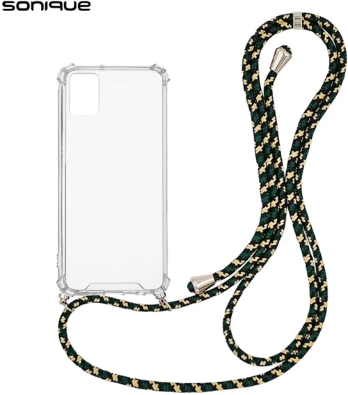 Θήκη Σιλικόνης με Κορδόνι Sonique Armor Clear Samsung Galaxy A71 Rainbow Πράσινο - Sonique - Rainbow Πράσινο - Galaxy A71