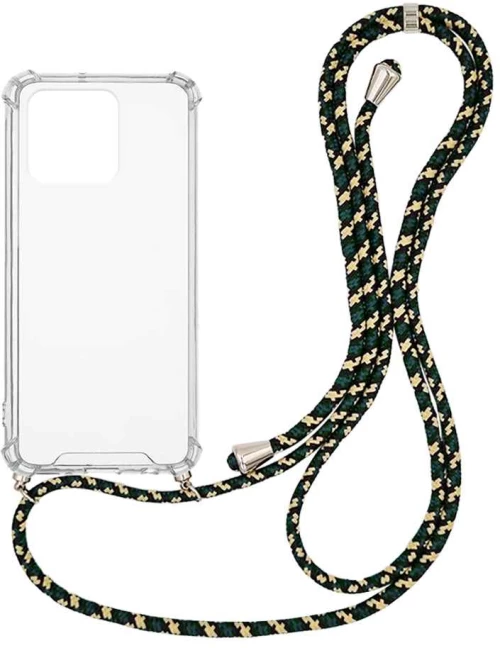 Θήκη Σιλικόνης με Κορδόνι Sonique Armor Clear Xiaomi Redmi 10C Rainbow Πράσινο - Sonique - Rainbow Πράσινο - Redmi 10C