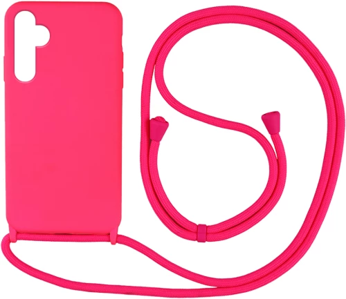 Θήκη Σιλικόνης με Κορδόνι CarryHang Samsung Galaxy A14 4G / Galaxy A14 5G Φουξ - My Colors - Φουξ - Galaxy A14 4G, Galaxy A14 5G