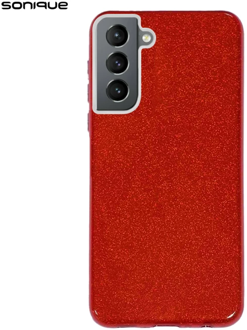 Θήκη Σιλικόνης Sonique Shiny Samsung Galaxy S21 Κόκκινο - Sonique - Κόκκινο - Galaxy S21