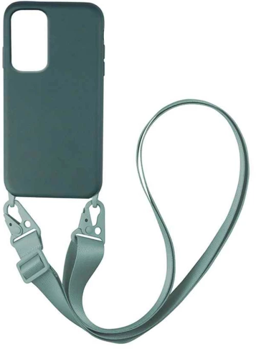 Θήκη CarryHang Liquid Silicone Strap Samsung Galaxy S20 Plus Πράσινο Σκούρο - My Colors - Πράσινο Σκούρο - Galaxy S20 Plus