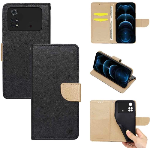 Θήκη Βιβλίο Sonique Trend Book Xiaomi Poco M4 Pro 4G Μαύρο / Χρυσό - Sonique - Μαύρο / Χρυσό - POCO M4 Pro 4G