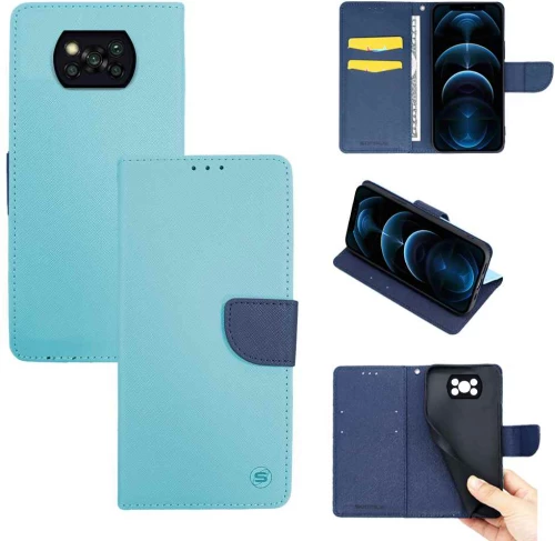 Θήκη Βιβλίο Sonique Trend Book Xiaomi Poco X3 NFC / Poco X3 Pro Σιέλ / Σκούρο Μπλε - Sonique - Σιέλ / Σκούρο Μπλε - Poco X3 NFC, Poco X3 Pro