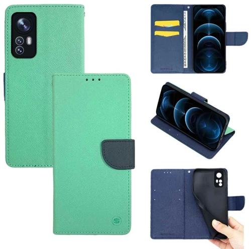 Θήκη Βιβλίο Sonique Trend Book Xiaomi Xiaomi 12 / Xiaomi 12X 5G Βεραμάν / Σκούρο Μπλε - Sonique - Βεραμάν / Σκούρο Μπλε - Xiaomi 12, Xiaomi 12X 5G