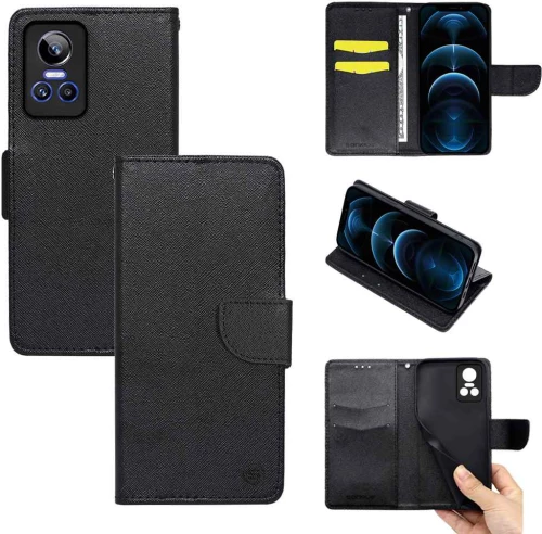 Θήκη Βιβλίο Sonique Trend Book Realme GT Neo 3 5G Μαύρο - Sonique - Μαύρο - Realme GT Neo 3 5G