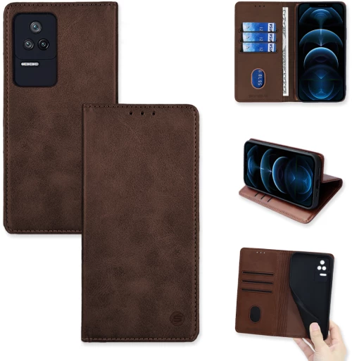 Θήκη Βιβλίο Vintage Magnet Book Sonique Xiaomi Poco F4 5G Καφέ - Sonique - Καφέ - Poco F4 5G