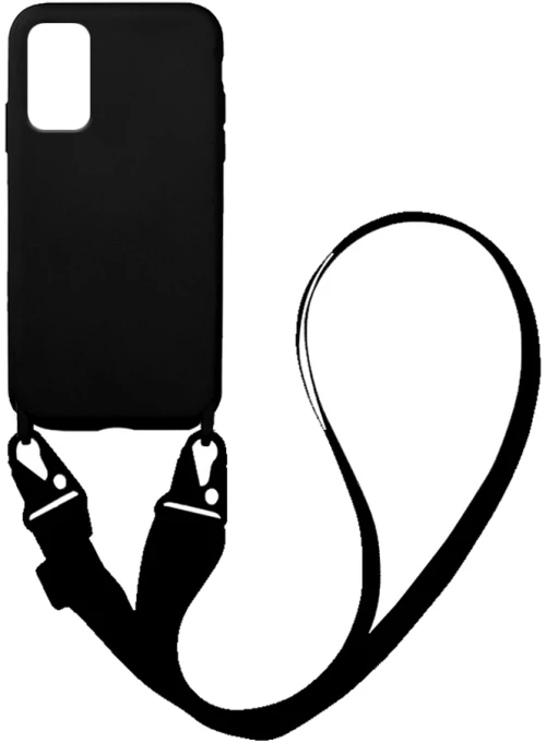 Θήκη CarryHang Liquid Silicone Strap Samsung Galaxy A03s Μαύρο - My Colors - Μαύρο - Galaxy A03s