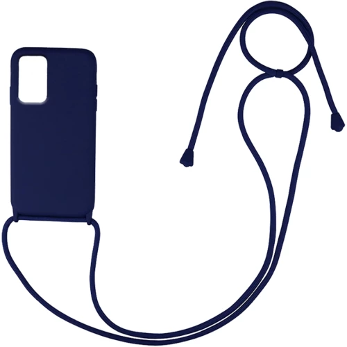 Θήκη Σιλικόνης με Κορδόνι CarryHang Samsung Galaxy A73 5G Μπλε Σκούρο - My Colors - Μπλε Σκούρο - Galaxy A73 5G